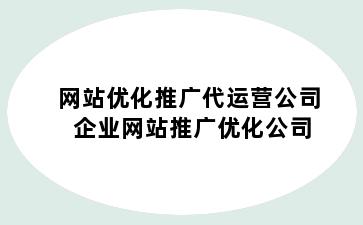 网站优化推广代运营公司 企业网站推广优化公司